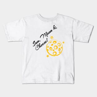 sun, moon and cheese Kids T-Shirt